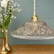 Vintage glass pendant lampshade - tableware collection -