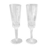 Baccarat crystal champagne flute duo