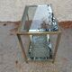 Table vintage en laiton et verre