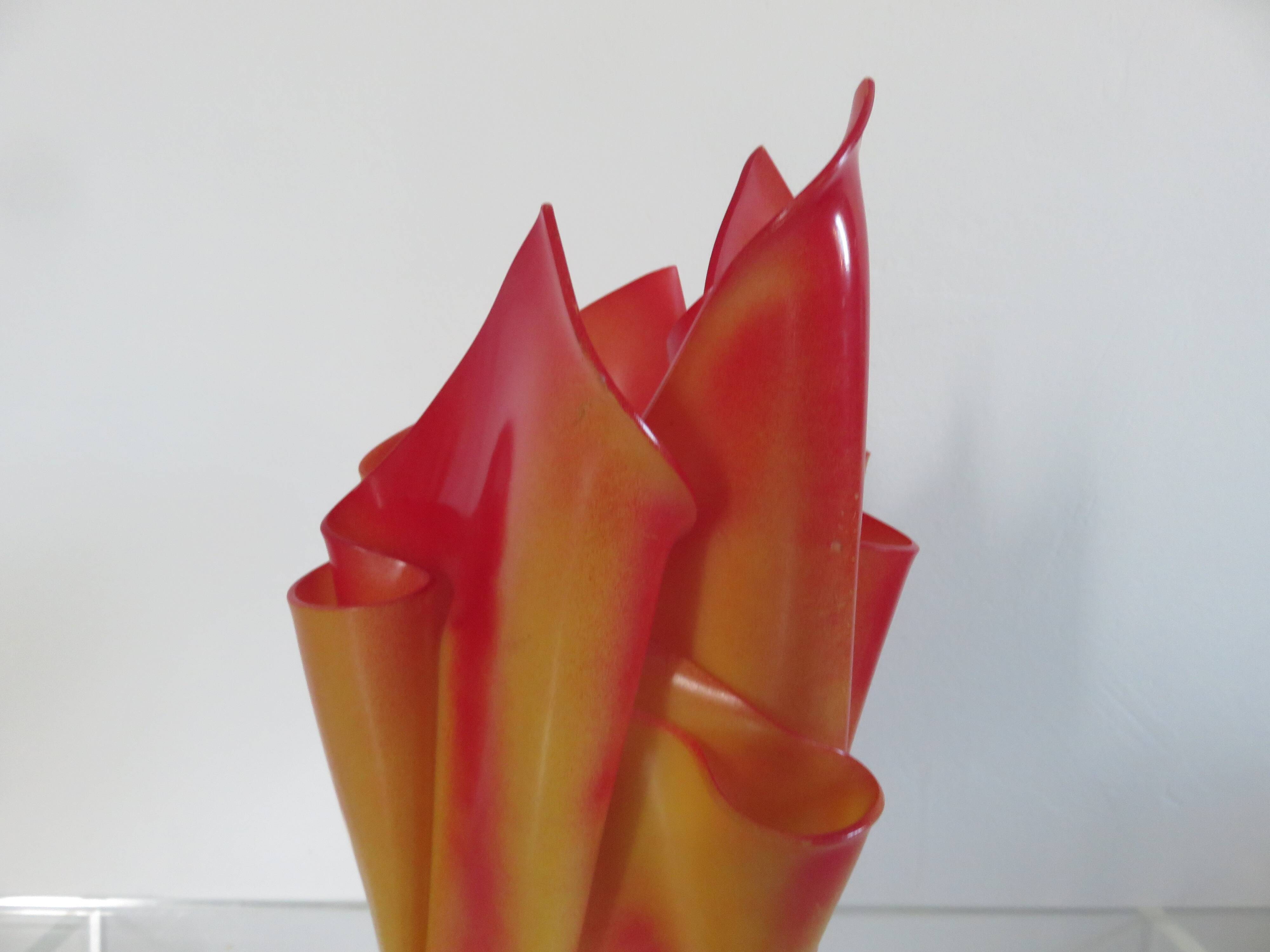Draped chaplain lamp, Les Exclarares, in polycarbonate, 1980