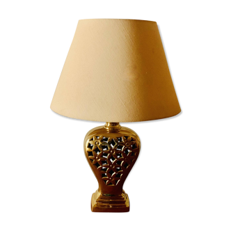 Lampe vintage en laiton massif ajouré