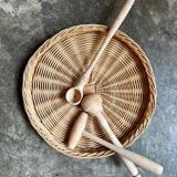 Woven wicker tray ⌀ 40 cm