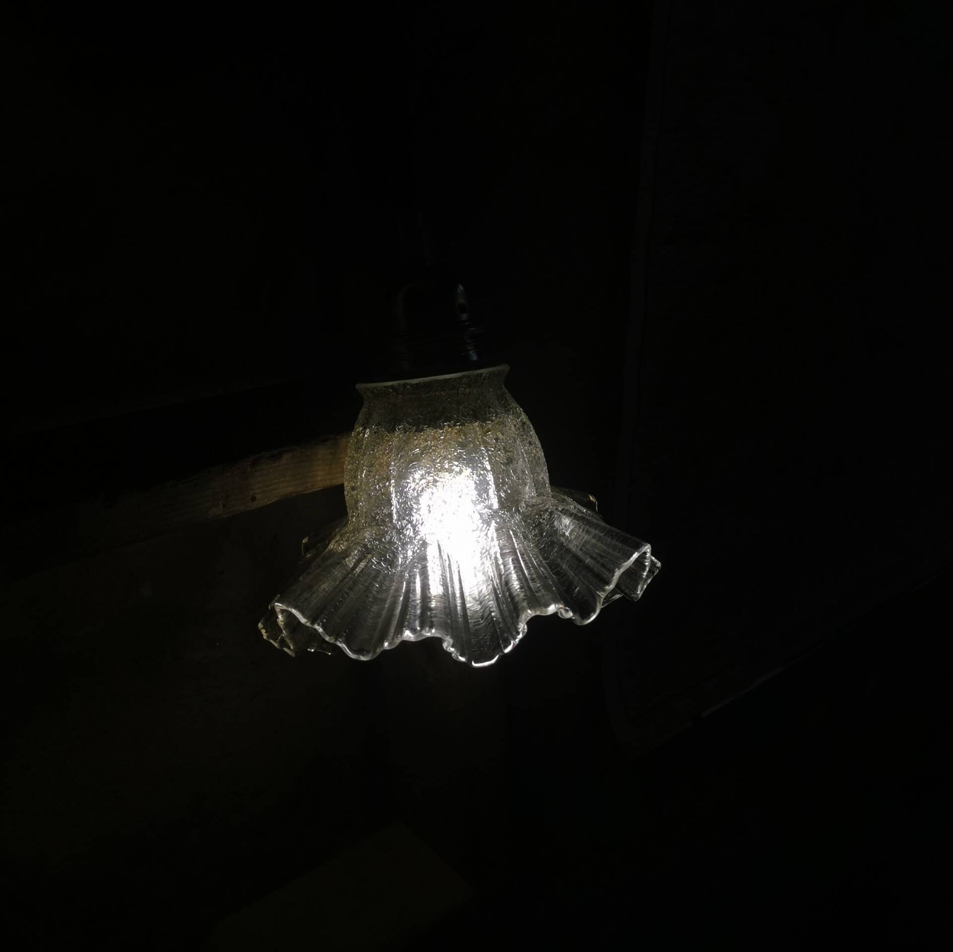 Lampe Baladeuse Globe mouchoir Art Déco, Câble Kaki