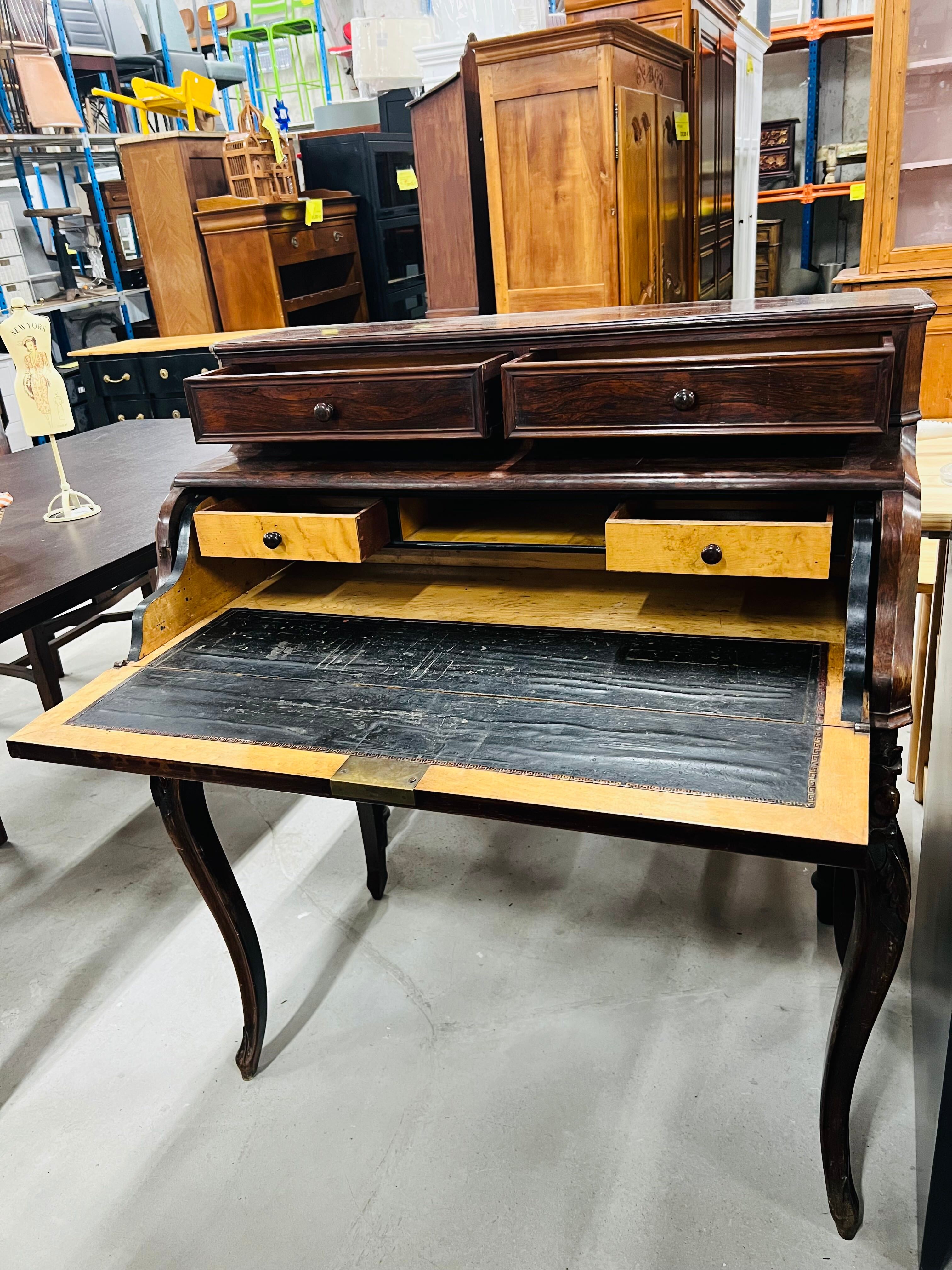 Mahogany secretary mid-nineteenth