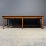 Large antique drapery fabric table
