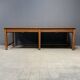 Large antique drapery fabric table
