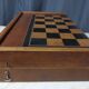 Backgammon game old wooden board game