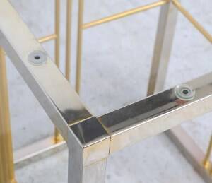 Vintage brass and glass dining table, 1970s