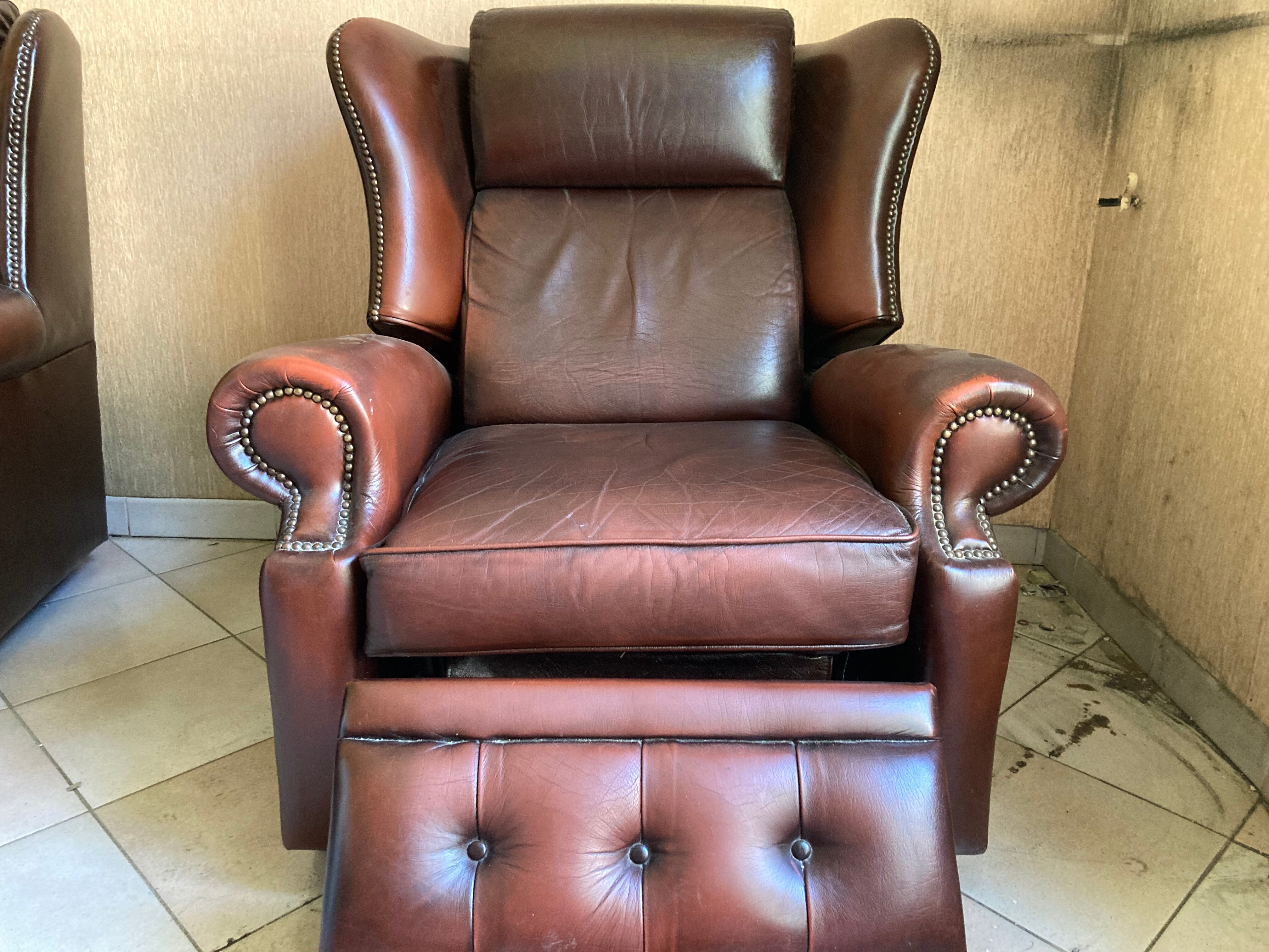 Chesterfield leather sofa