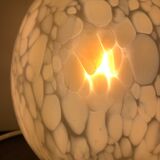 Lampe oeuf en verre blanc, 1970