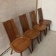 Set of 4 brutalist chairs style Franciszek Aplewicz