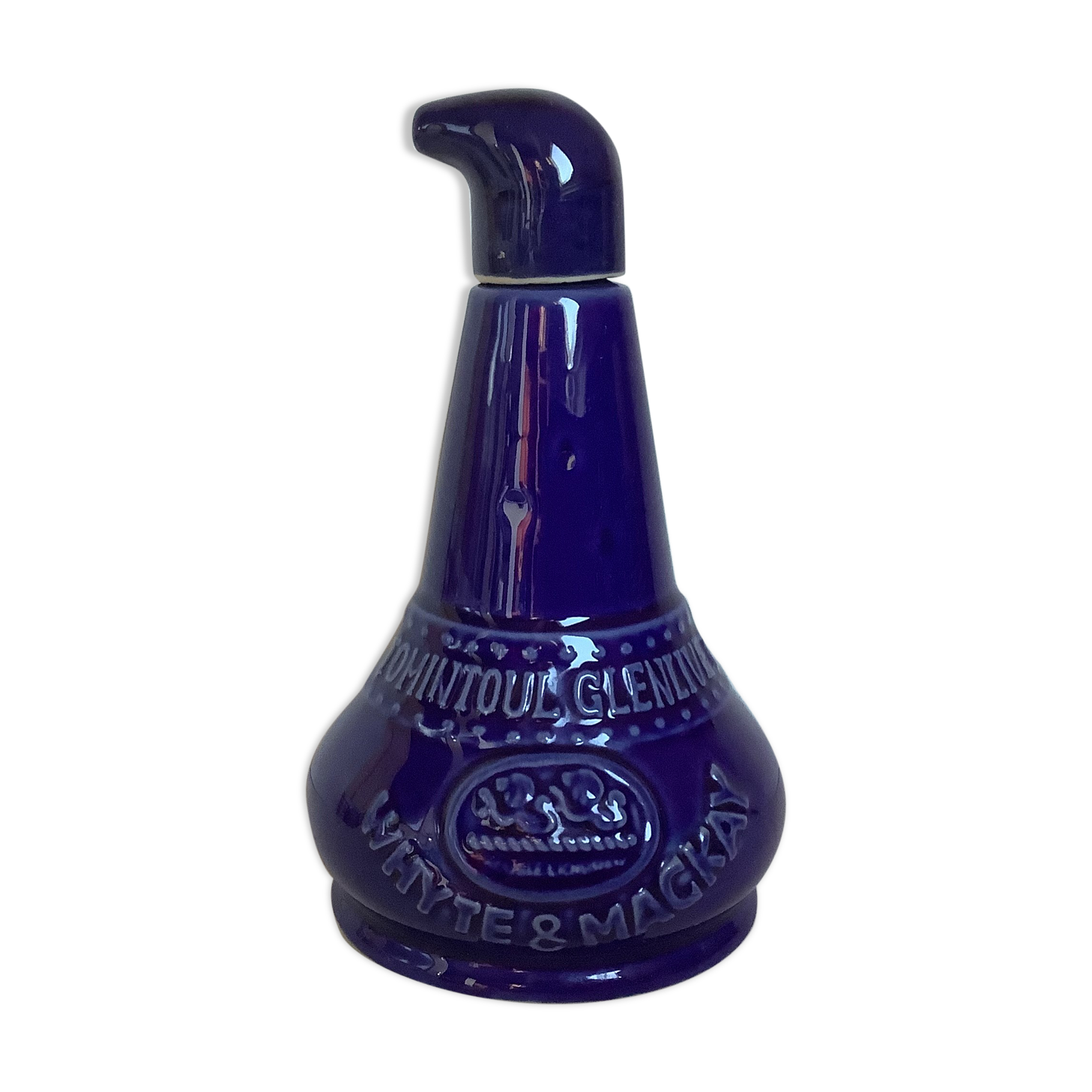 Blue bottle Tomintoul Glenlivet Whyte and Mackay