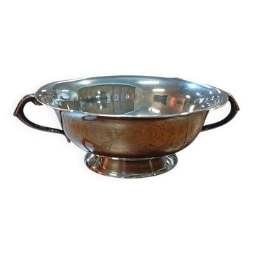 Silver-plated metal bowl