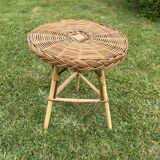 Rattan Tripod Stool