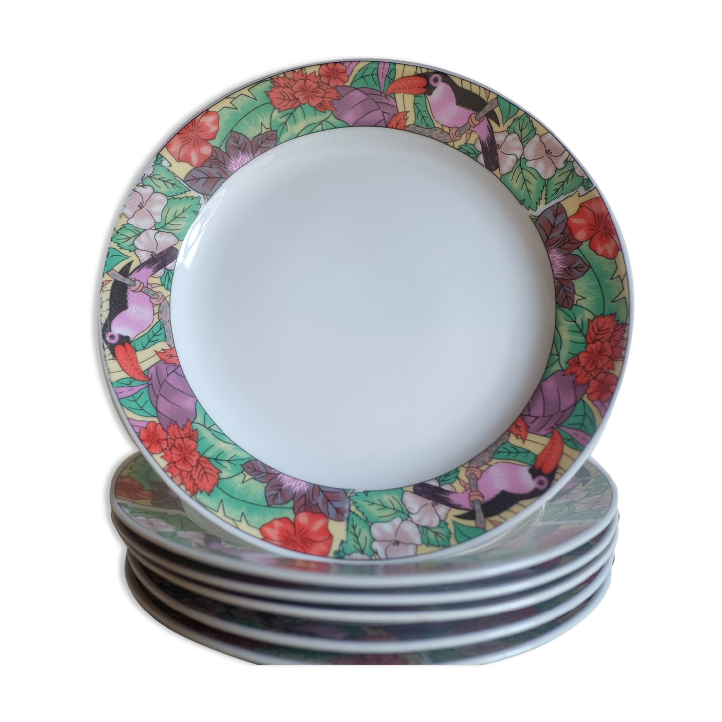 Plates tropical décor