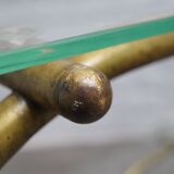 Bauhaus Tubular Brass Side Table, 1930s