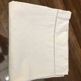 Lot de 2 draps anciens en toile blanche