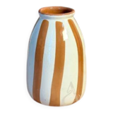 Striped Cream and Light Brown Vase