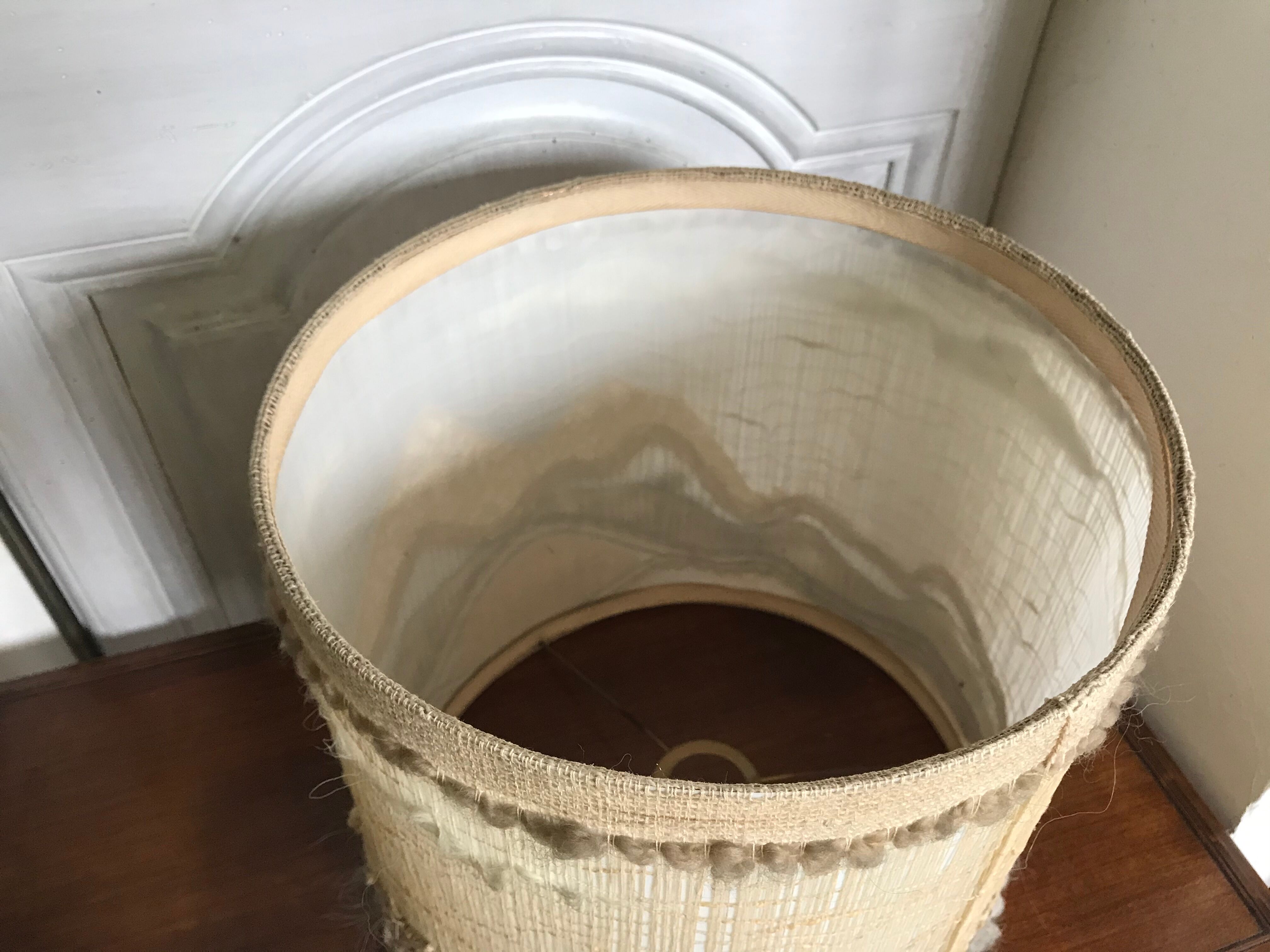 Vintage natural fibers lampshade