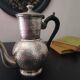 Antique english pewter hammered sheffield a la reine teapot hammered metal