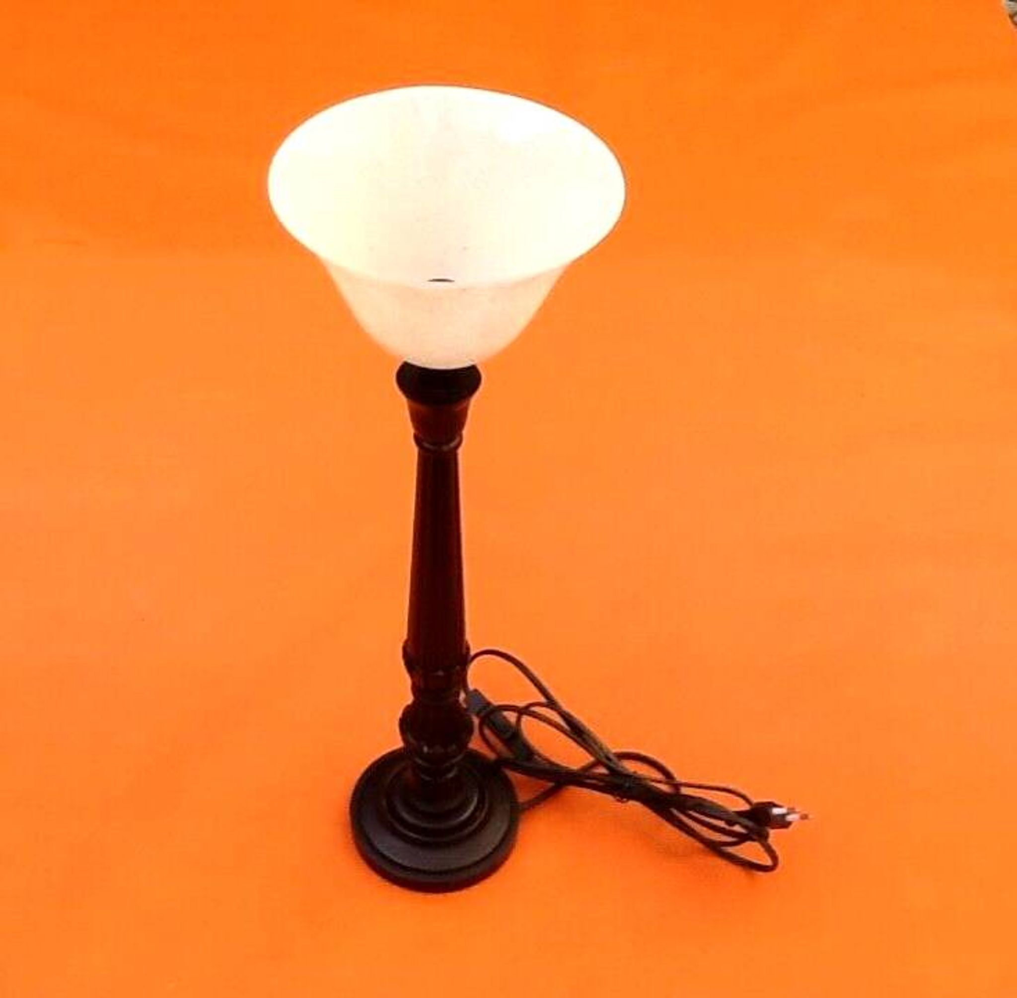Lampe à poser   Cloche abat jour / Tulipe verre granité