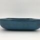 Hollow cup enamelled terracotta, turquoise, by Dawn Chatoney - 20th, 21st century