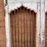 Art Deco patio door in Burmese teak with original patina.