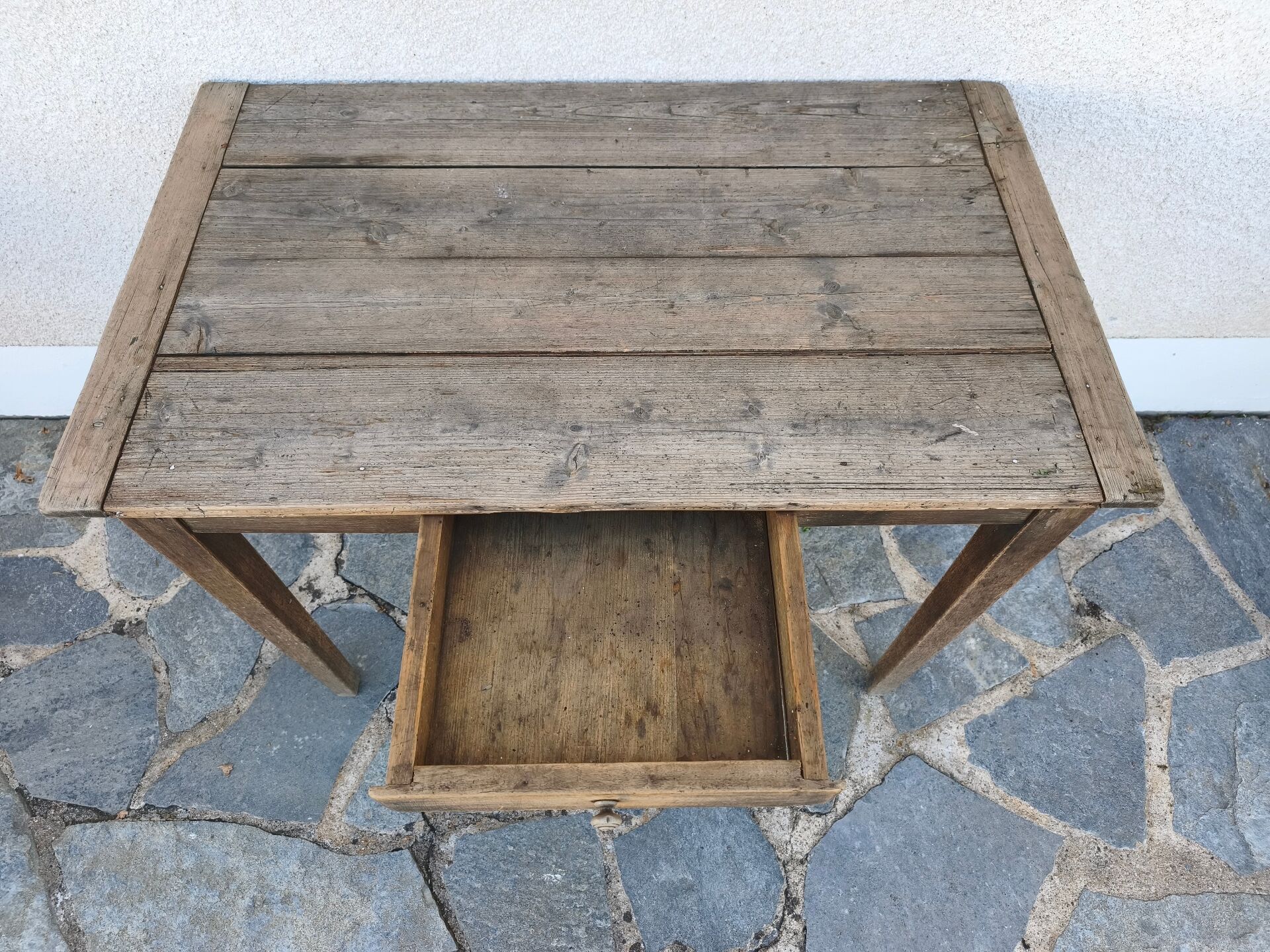 Farm table / small vintage solid wood desk