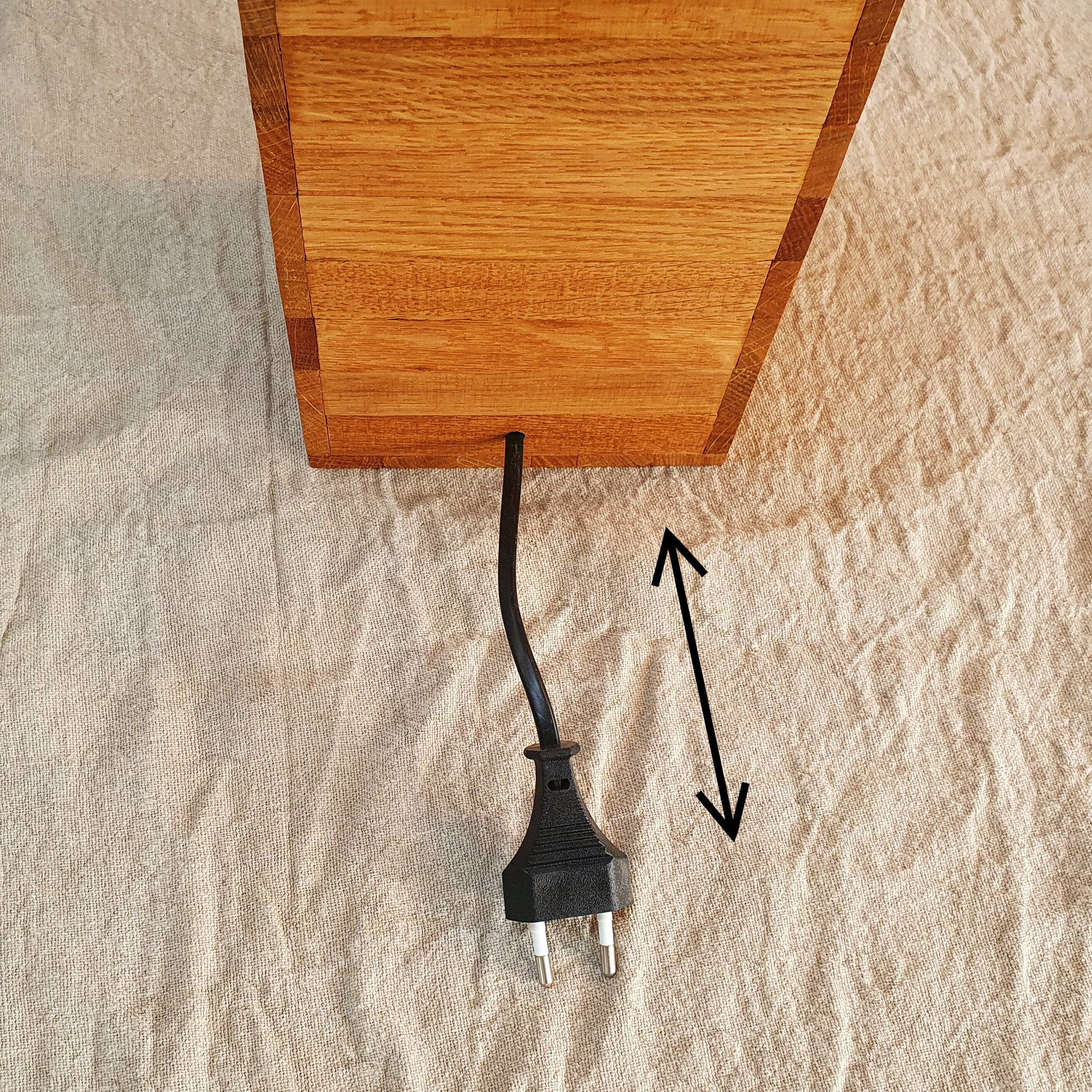 Oak lamp base, midi size