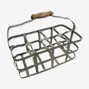 Ancien porte  bouteille en zinc