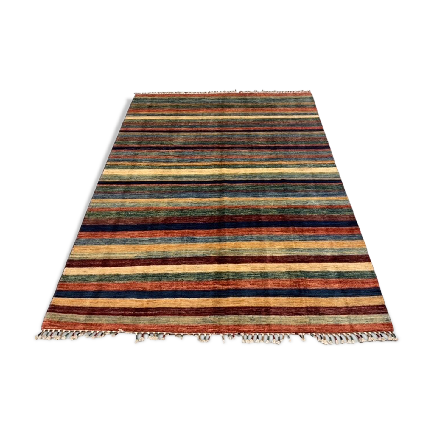 Striped wool carpets