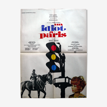 Affiche cinéma originale "un idiot a paris" audiard, fallet