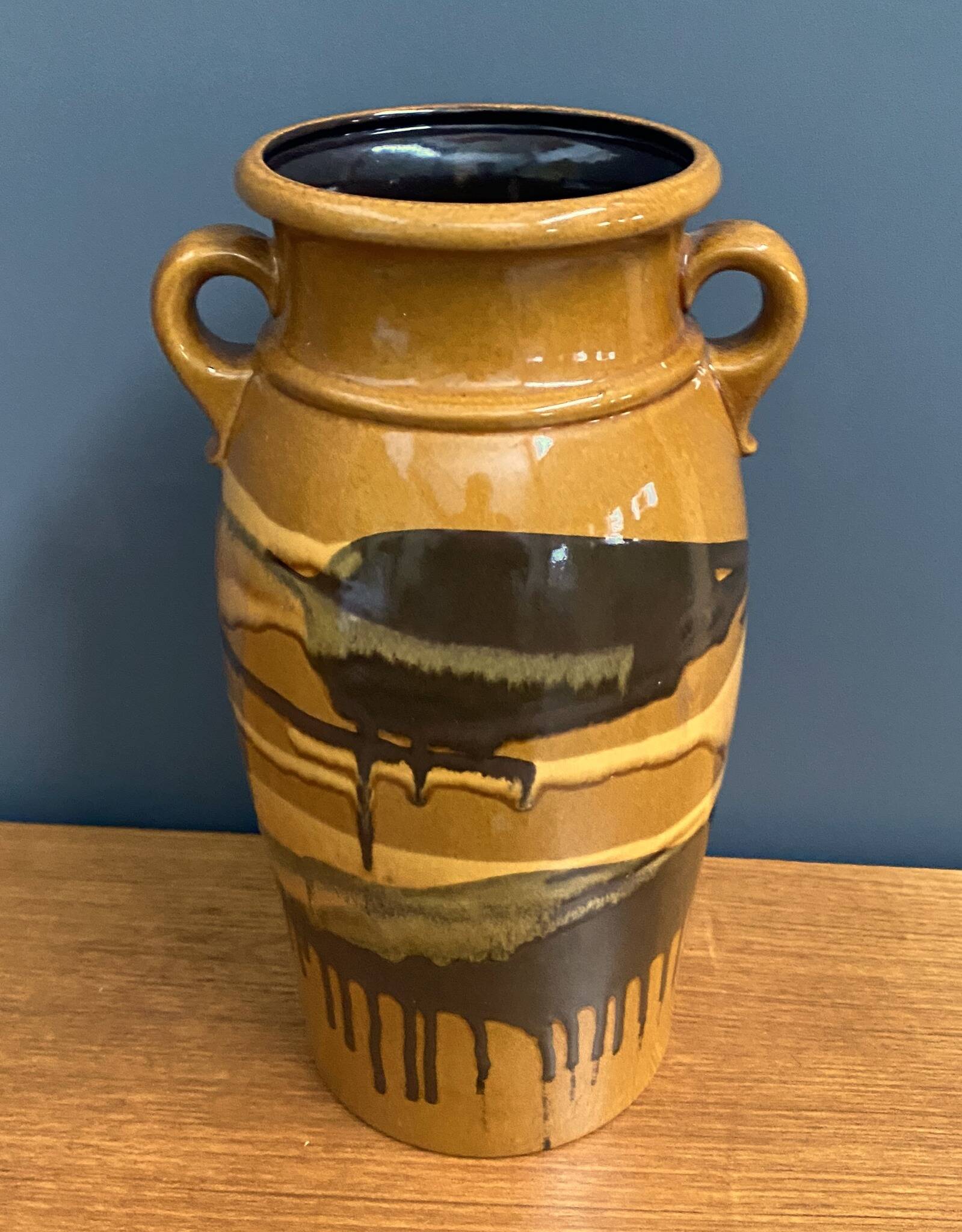 Xl Scheurich vase brown model 220-44 1970s