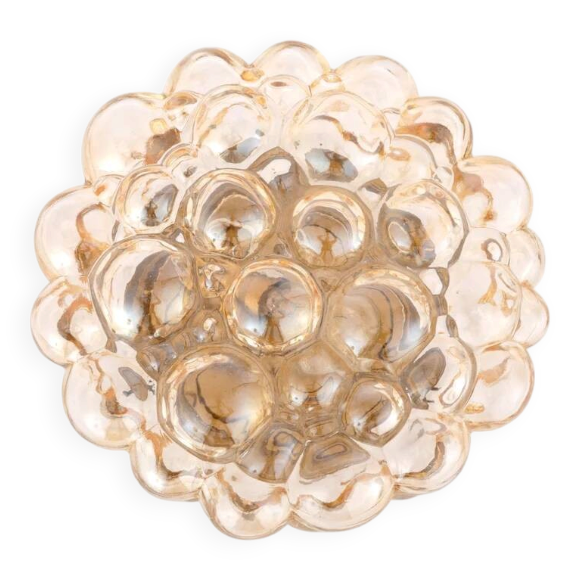 Helena Tynell for Glashutte Limburg amber bubble flush mount