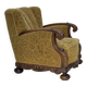 1960s, Danish armchair, furniture wool, solid oak wood.