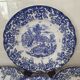 6 earthenware plates with floral and pastoral scene motifs