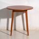 Vintage round side table in teak – Central Europe, circa 1960