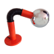 Orange eyeball lamp and chrome globe 60/70