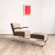 Fauteuil et ottoman Thonet 411 Bauhaus en tissu bouclé