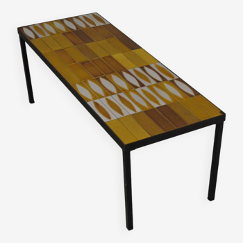 Table basse Navette de Roger Capron des années 1960