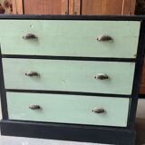 Commode verte 3 tiroirs