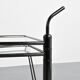Dardo coffee table in glass and metal by OMA, Italy, circa 1980.