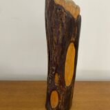 Old Candle Holder Michel MOLAC Driftwood Sculpture Vintage #C051