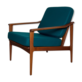 Chaise facile en teck danois par Ib Kofod-Larsen années 1960