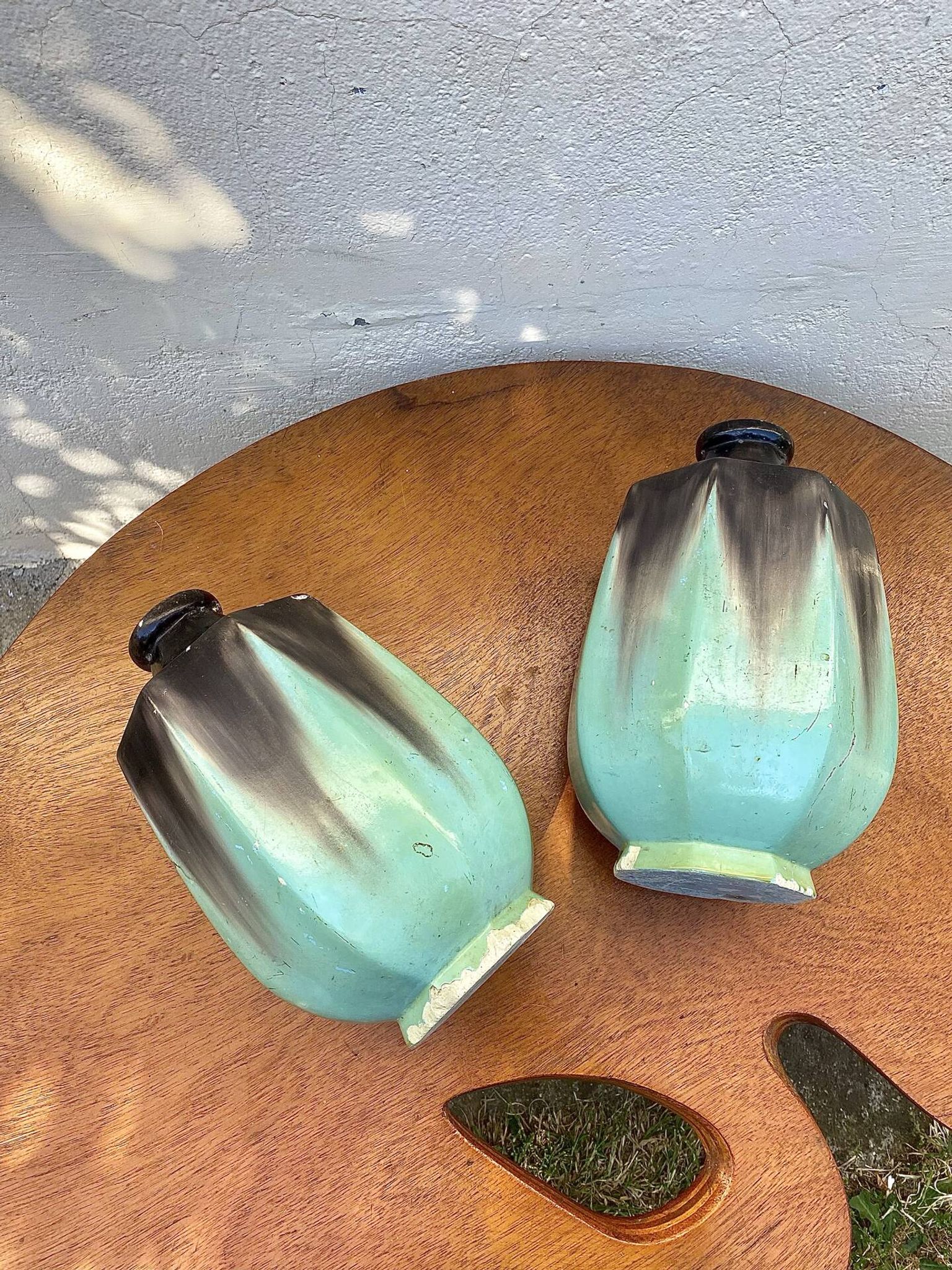 Pair of Art Deco ceramic vases from around 1930.