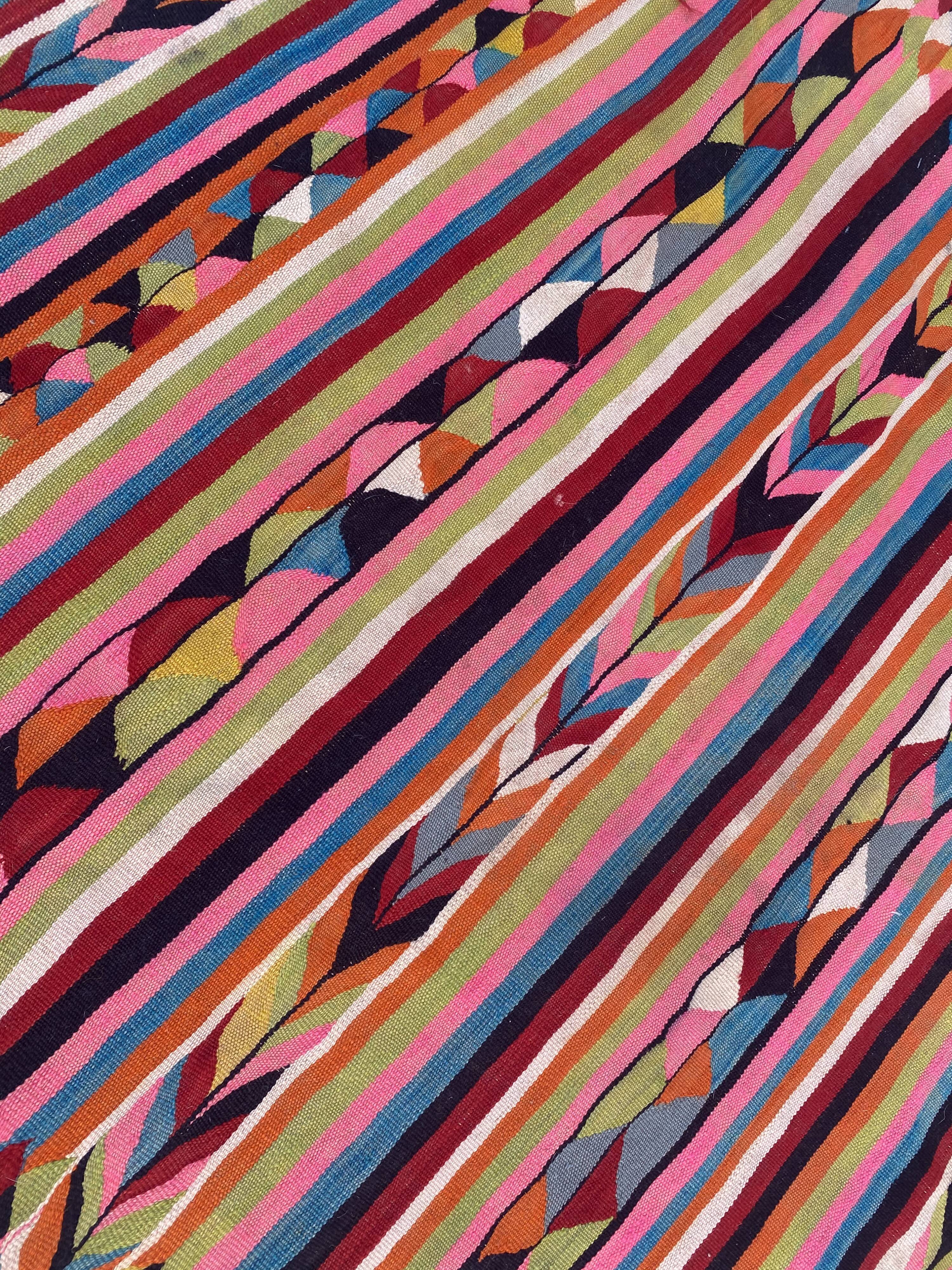 Very beautiful large old Kilim of Morocco 136x216 cm