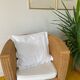 Set of 2 embroidered cotton covers for cushions / pillows