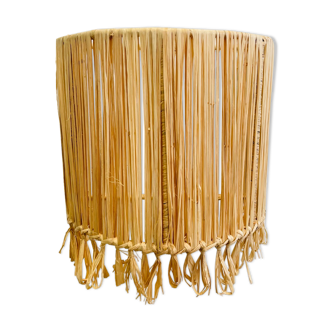 Raffia wall lamp