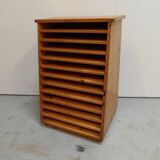 Classeur vintage en pin des années 1950