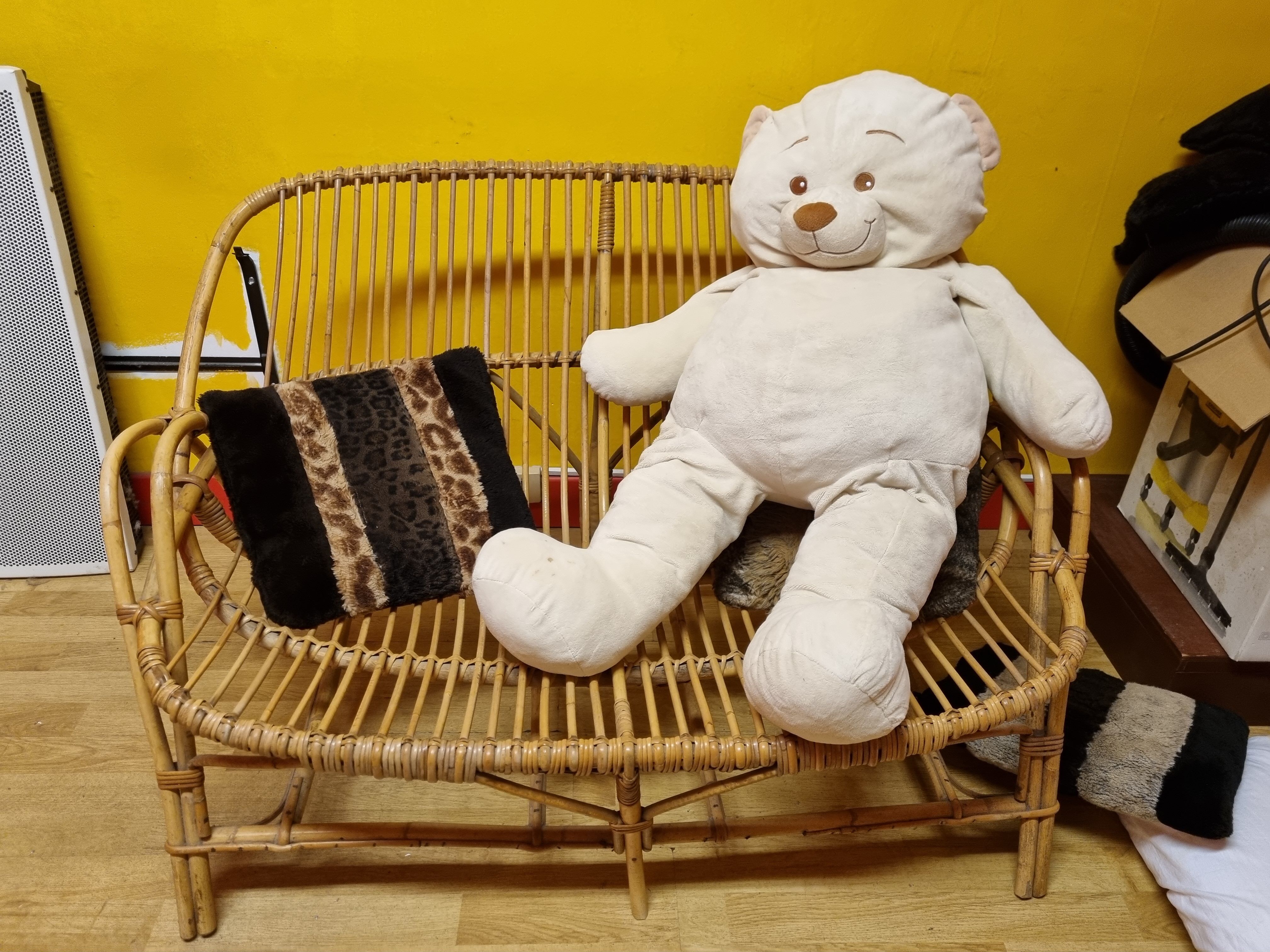 Rattan sofa bench year 70